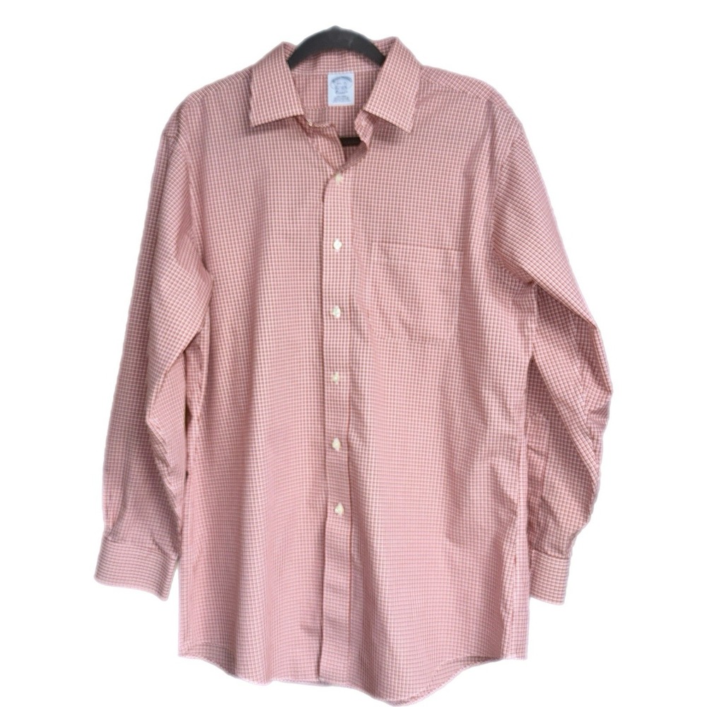 Mens 16 1/2 Brooks Brothers Slim Fit Button Down Shirt Non Iron Light‎ Supima